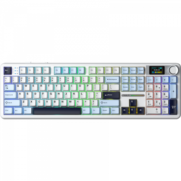 AULA Mechanical Gasket LCD Full Keyboard Multimode – Black/Grey