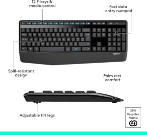Logitech MK345 Wireless Combo 2.4 GHz Full-Size Keyboard & Mouse Logitech MK345 Wireless Combo 2.4 GHz Full-Size Keyboard & Mouse