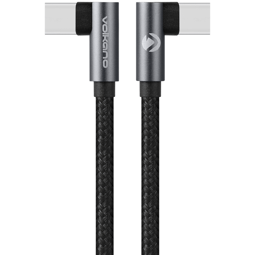 Volkano Weave Series 2m 60W Right Angle USB-C to USB-C Cable
