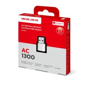 Mercusys MA30N AC1300 Nano Wireless Dual Band USB Adapter Mercusys MA30N AC1300 Nano Wireless Dual Band USB Adapter