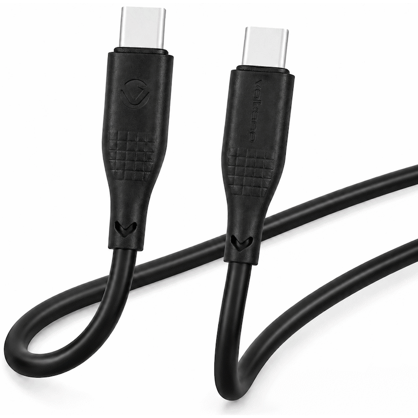 Volkano Nova Series 100W Type-C Male to Male TPE Cable 1.2m Black