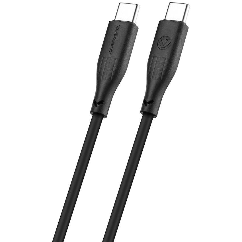 Volkano Nova Series 100W Type-C Male to Male TPE Cable 1.2m Black