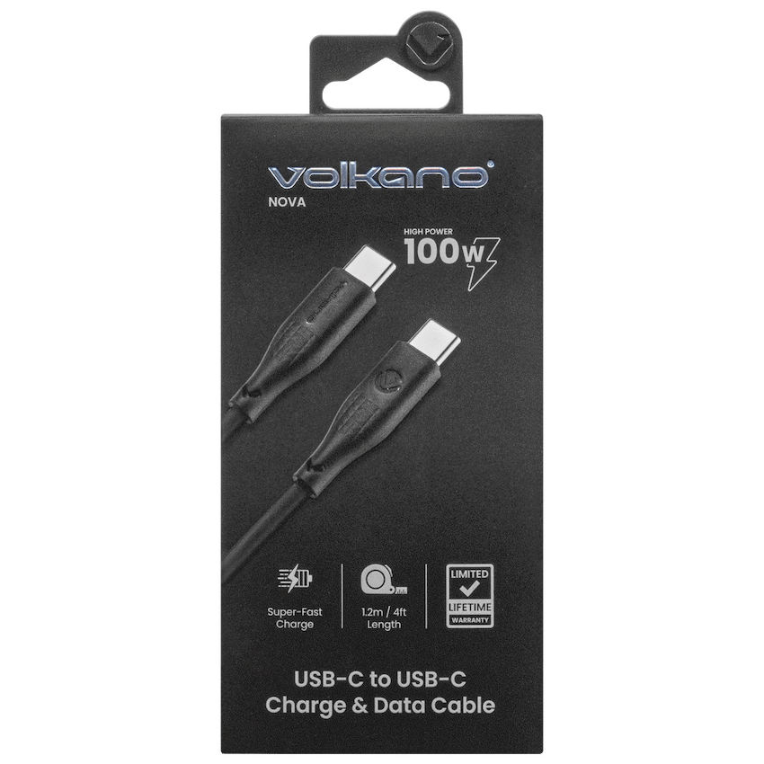 Volkano Nova Series 10W Type-A to Lightning TPE Cable Black