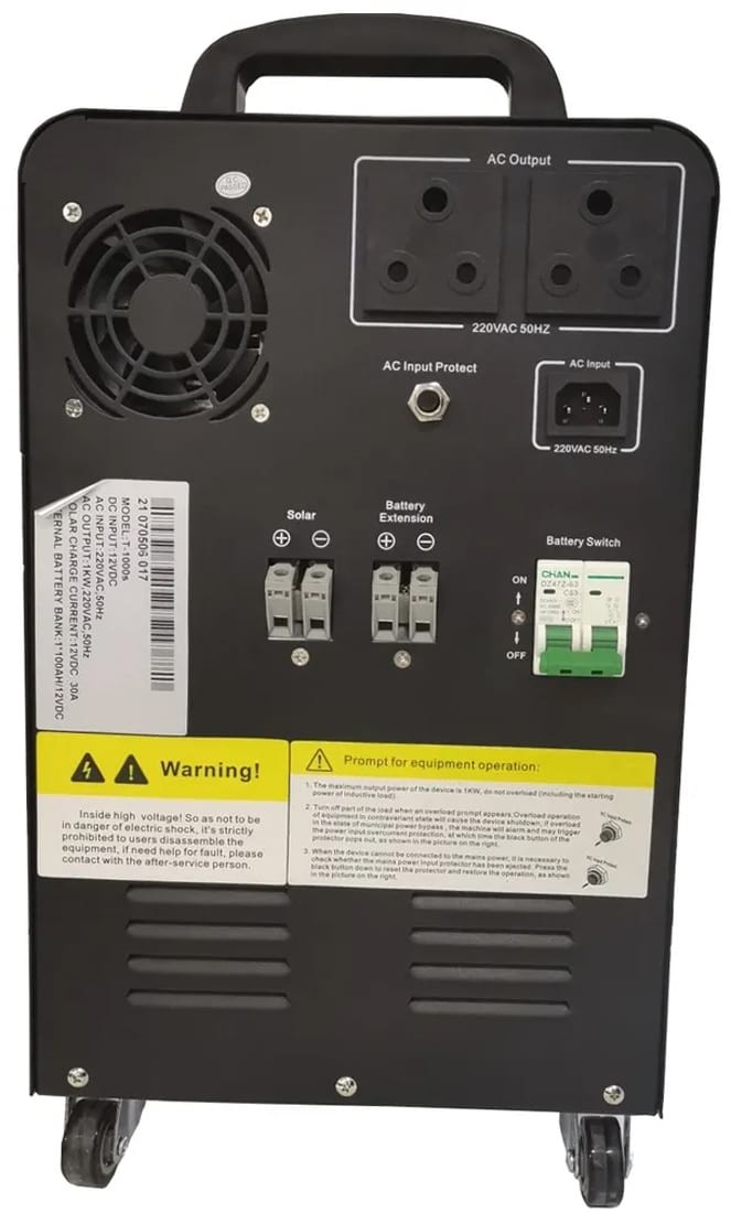 RCT Megapower 1KVA/1000W Inverter Trolley With 1 X 100AH Battery
